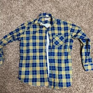 Blue and Yellow Plaid Shirt